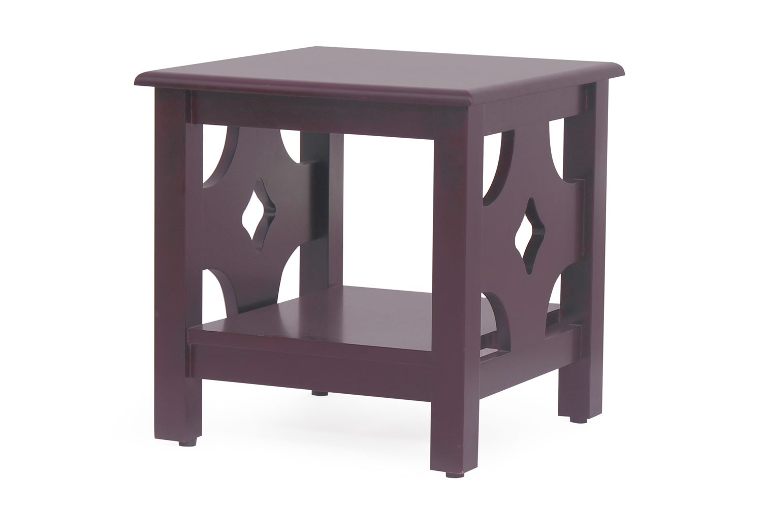 oak side table in solid wood finish